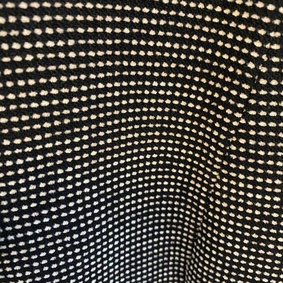 Vintage Rena Rowen Black White Wool Blend Crew Neck Lined Button Up Blazer L - Picture 3 of 5